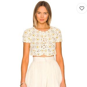 Lovers & Friends Delilah Wildflower Crochet Cardi Cardigan In size XS